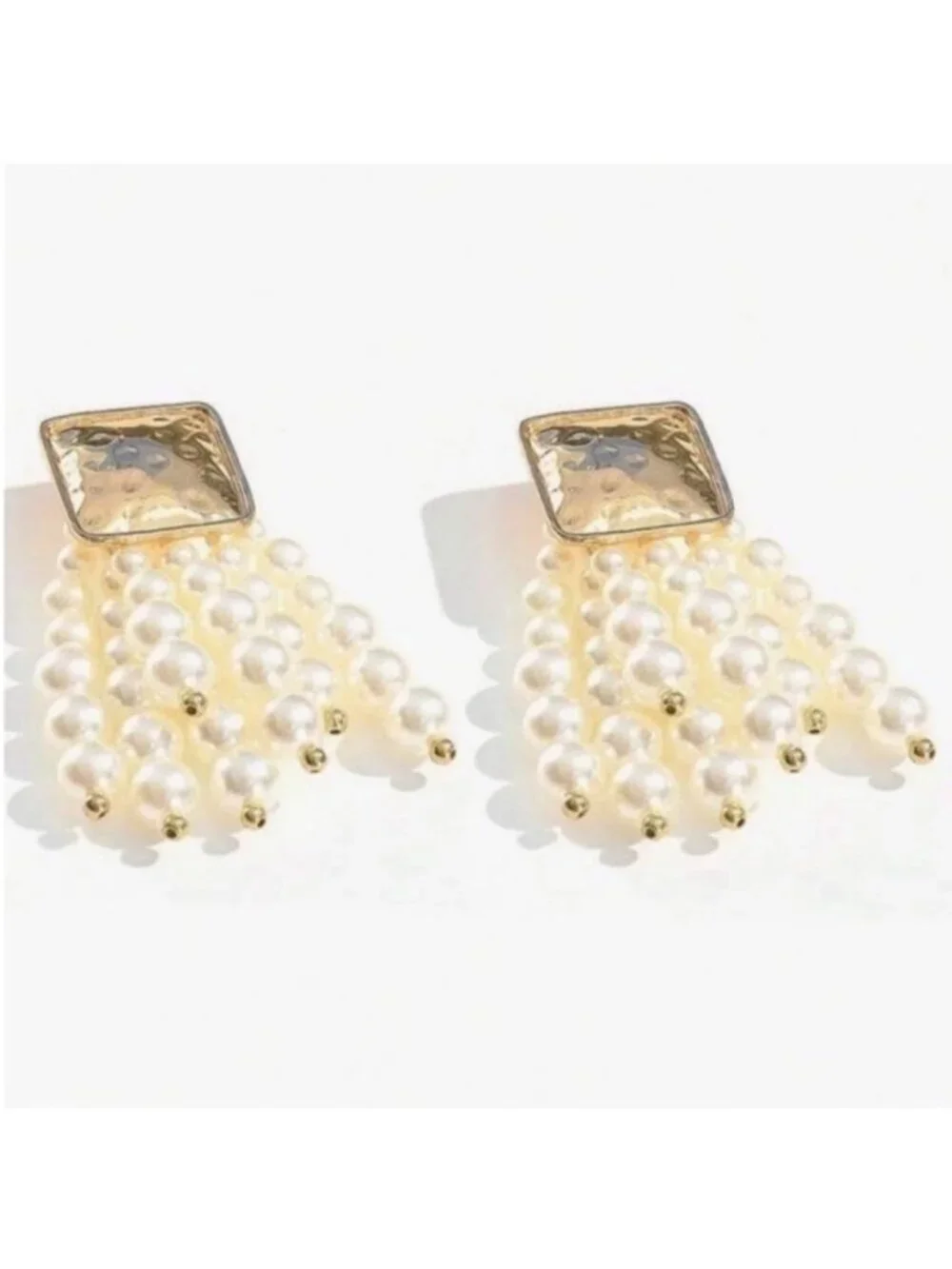 New! Zara Pearl Beaded Drop Earrings (3009) NWOT